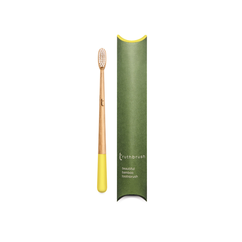 Truthbrush Bamboo Toothbrush Gorse Yellow Medium