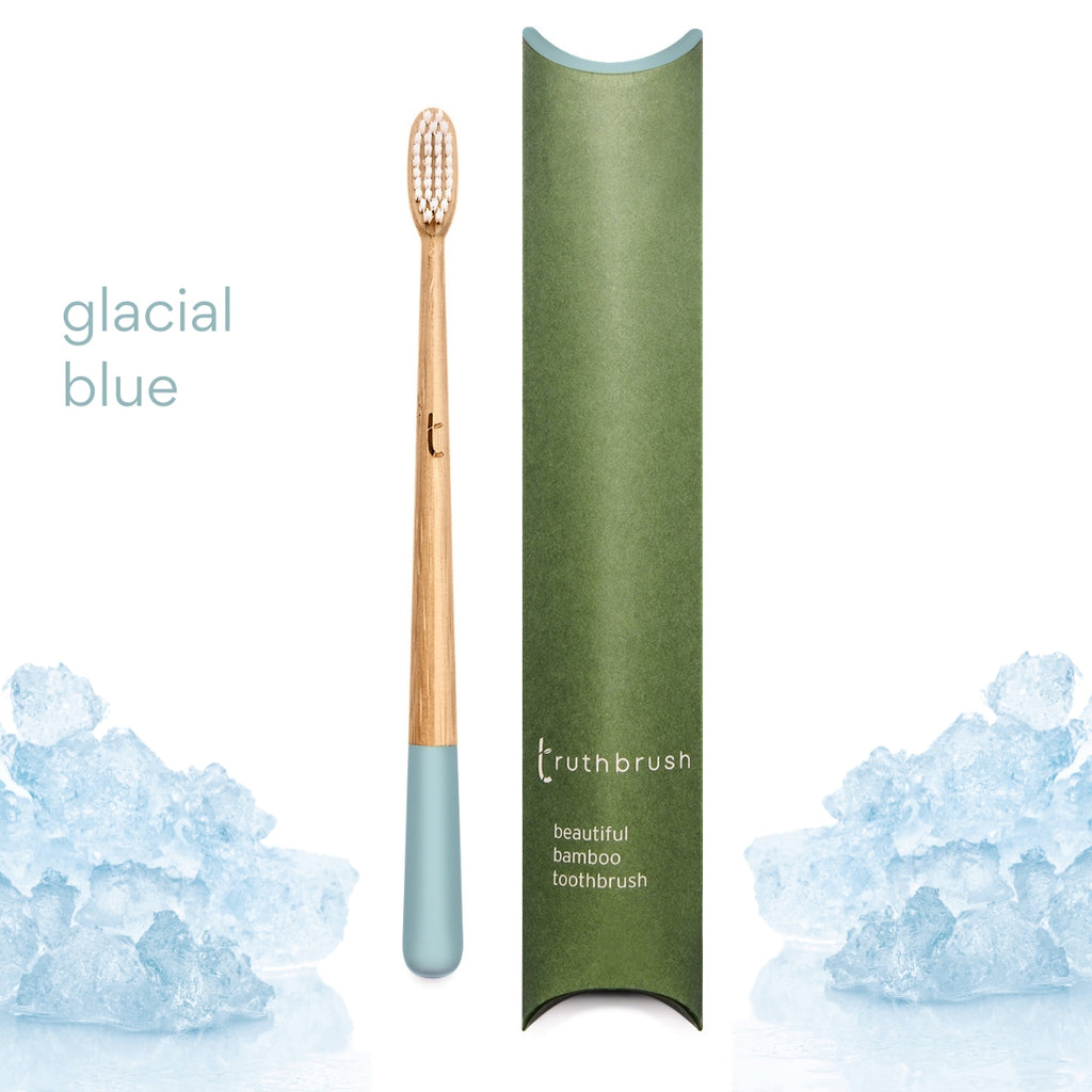 Truthbrush Bamboo Toothbrush Glacial Blue Medium