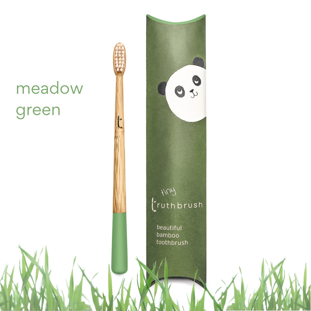 Tiny Truthbrush Bamboo Children's Toothbrush Meadow Green Soft