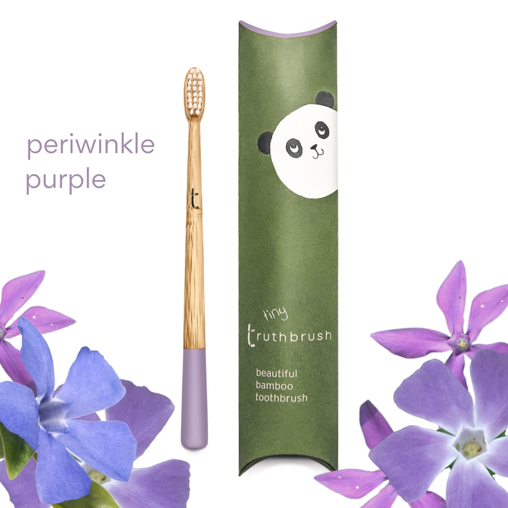 Tiny Truthbrush Bamboo Children's Toothbrush Periwinkle Purple Soft
