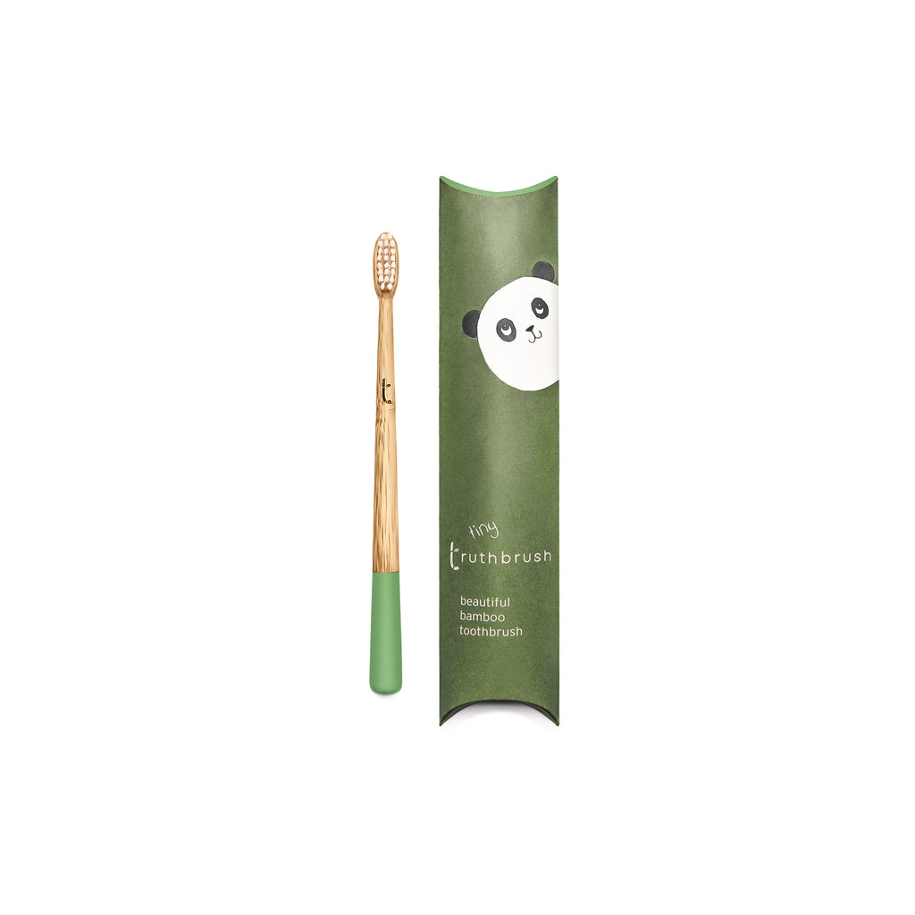 Tiny Truthbrush Bamboo Children's Toothbrush Meadow Green Soft