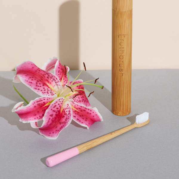 Truthbrush Bamboo Toothbrush Petal Pink Medium