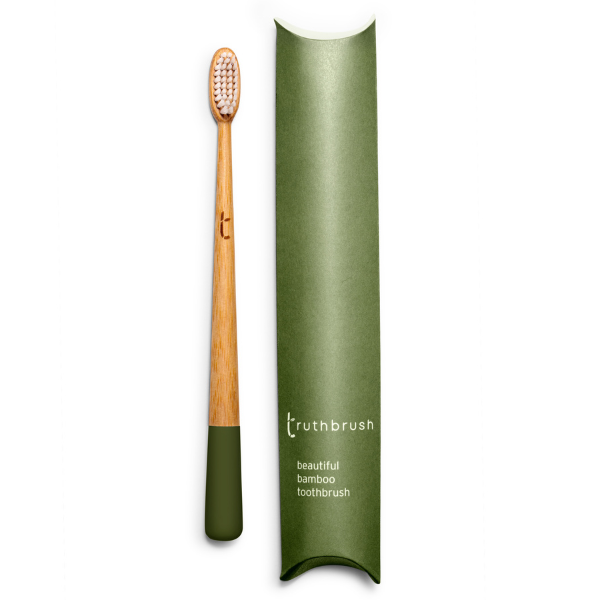 Truthbrush Bamboo Toothbrush Moss Green Medium