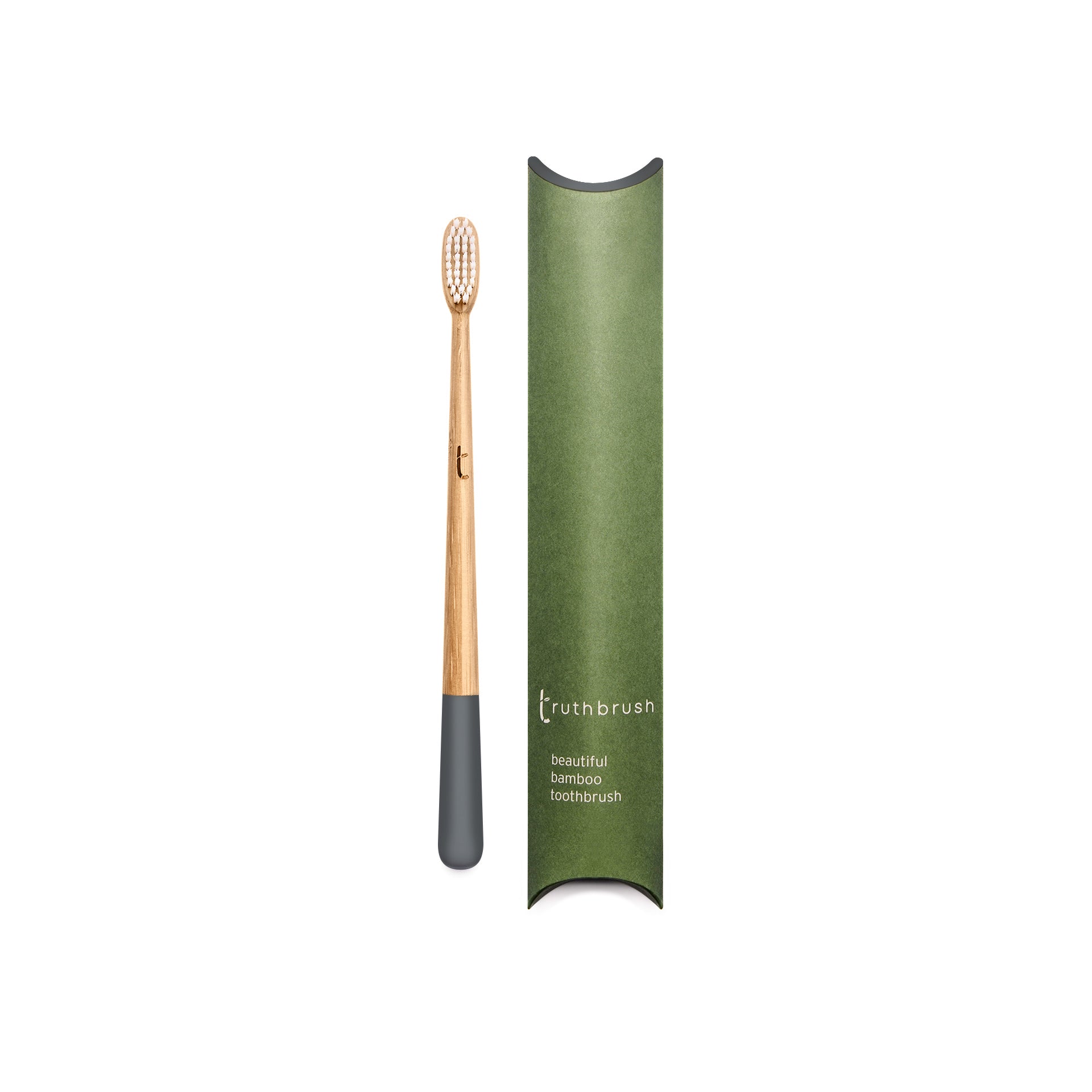 Truthbrush Bamboo Toothbrush Storm Grey Medium