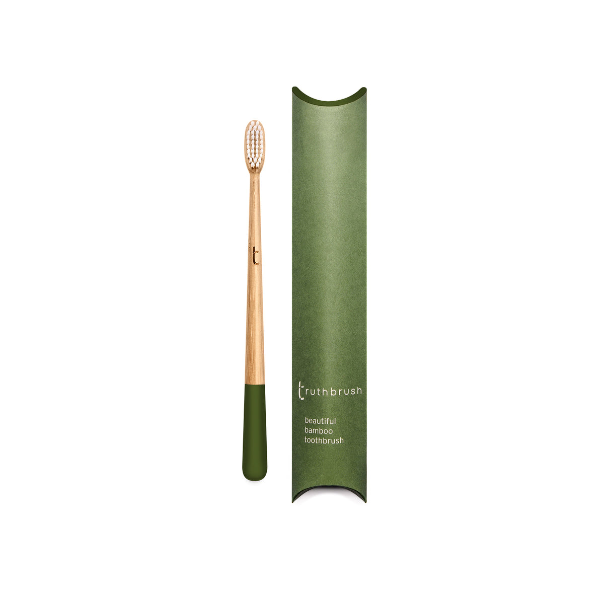 Truthbrush Bamboo Toothbrush Moss Green Medium