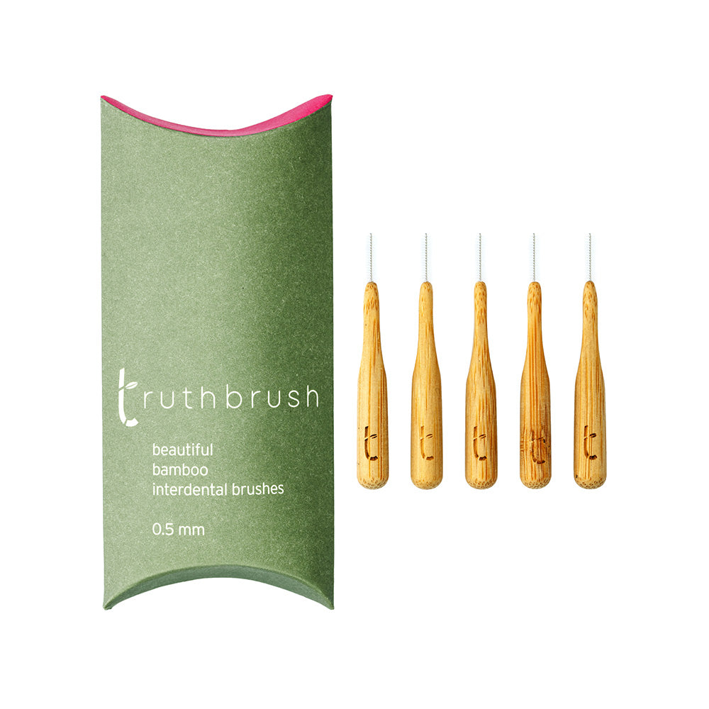 Beautiful Bamboo Interdental Brushes. 0.5mm Red. CASE OF 20