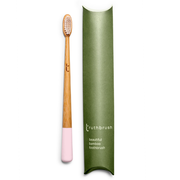 Truthbrush Bamboo Toothbrush Petal Pink Medium