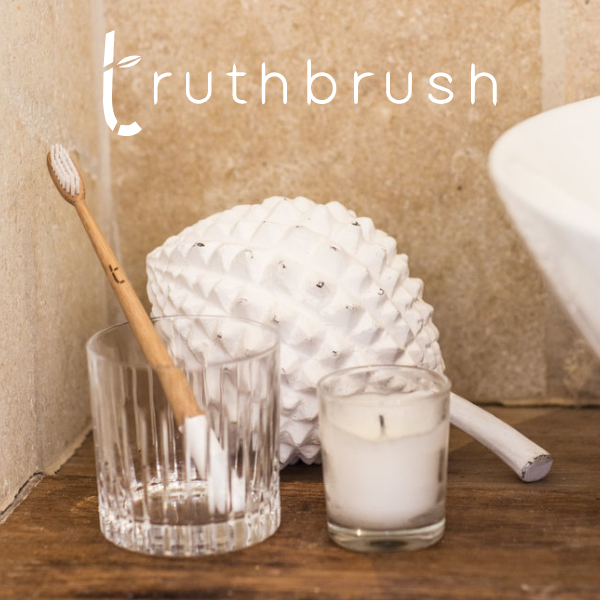 Truthbrush Bamboo Toothbrush Cloud White Medium