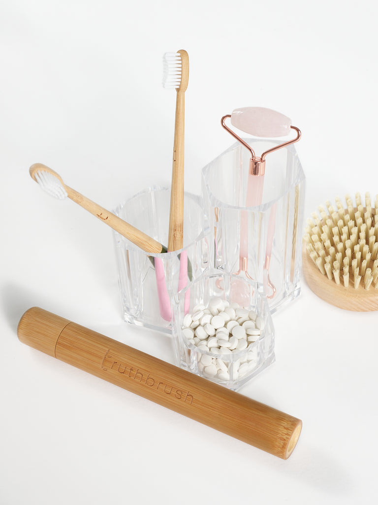 Truthbrush Petal Pink MEDIUM Bamboo Toothbrush                                 Subscription