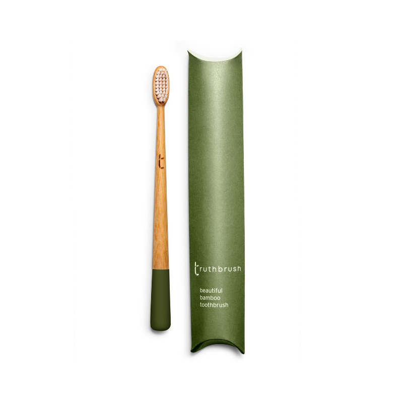 Truthbrush Moss Green MEDIUM Bamboo Toothbrush                              Subscription