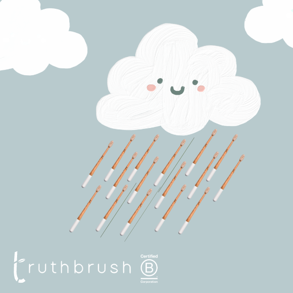 Truthbrush Tiny Bamboo Toothbrush for children - Cloud White